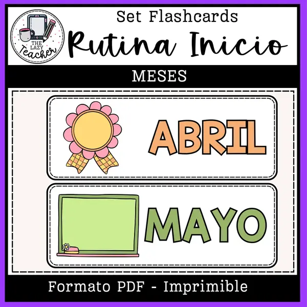 FLASHCARDS - RUTINA INICIO DE CLASE - ESPAÑOL