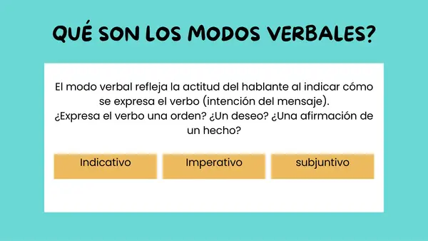 modos verbales
