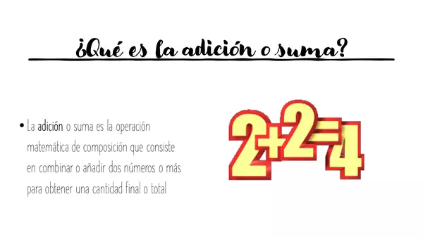 Adición o suma