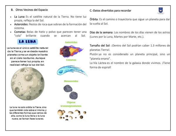 El universo y sistema solar
