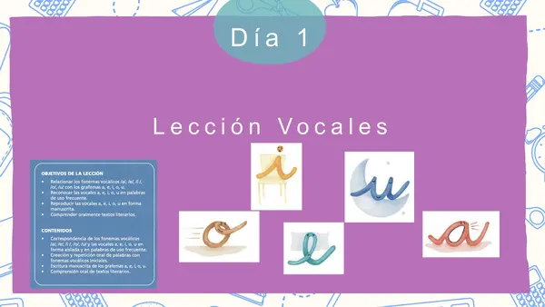 Día 1 Lección Vocales Método Matte