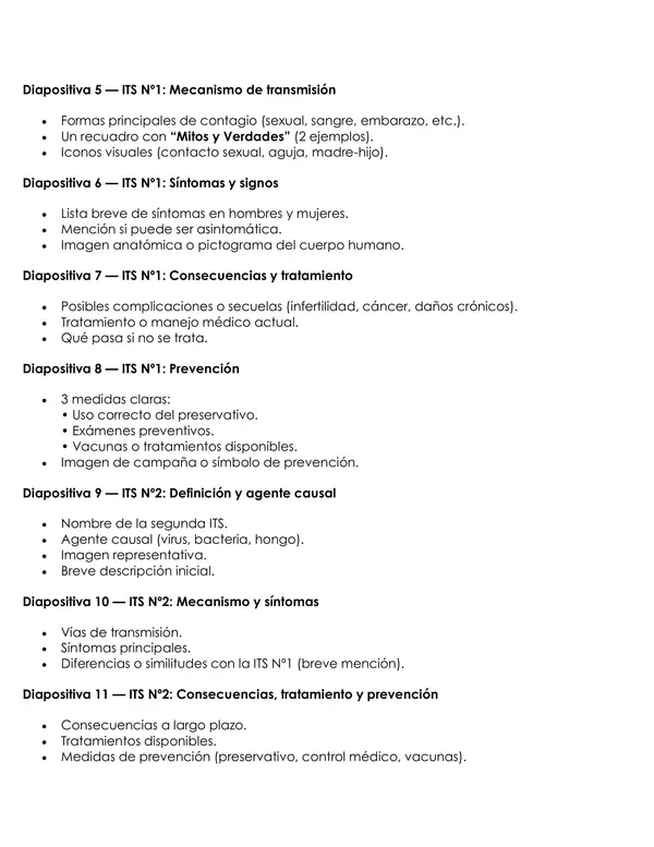 Evaluación de ITS ciencias naturales oa3 causas, síntomas, prevención y salud pública |7° Básico