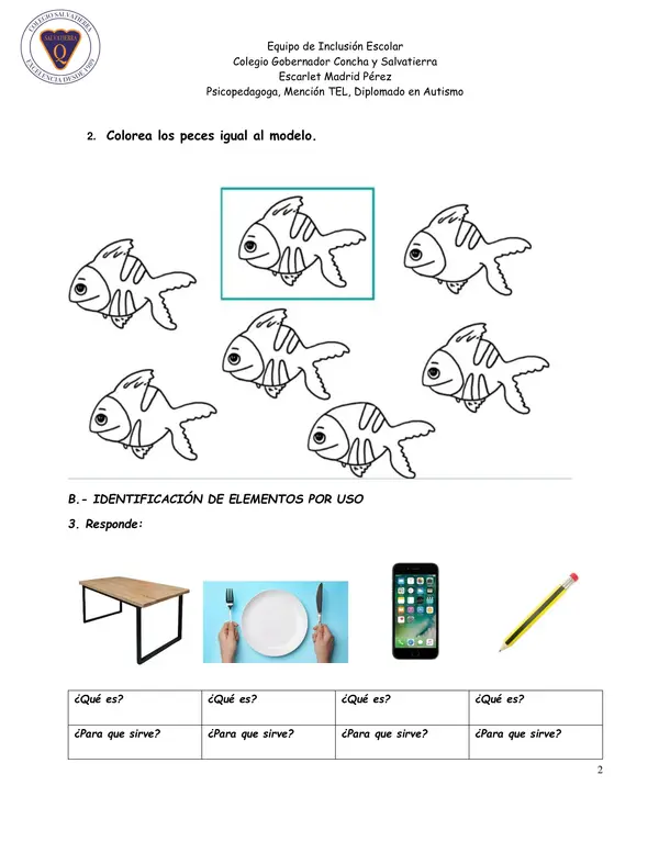 EVALUACION INFORMAL NT1 PREKINDER 