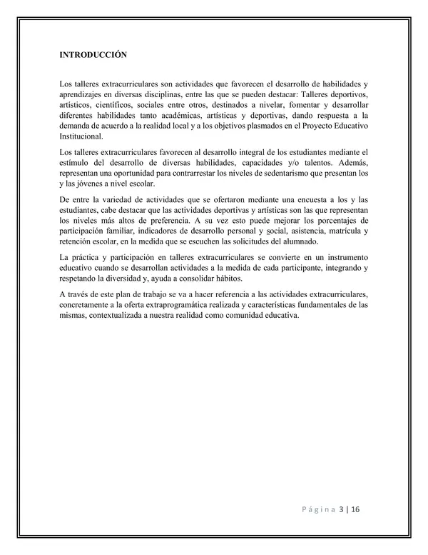 propuesta de talleres