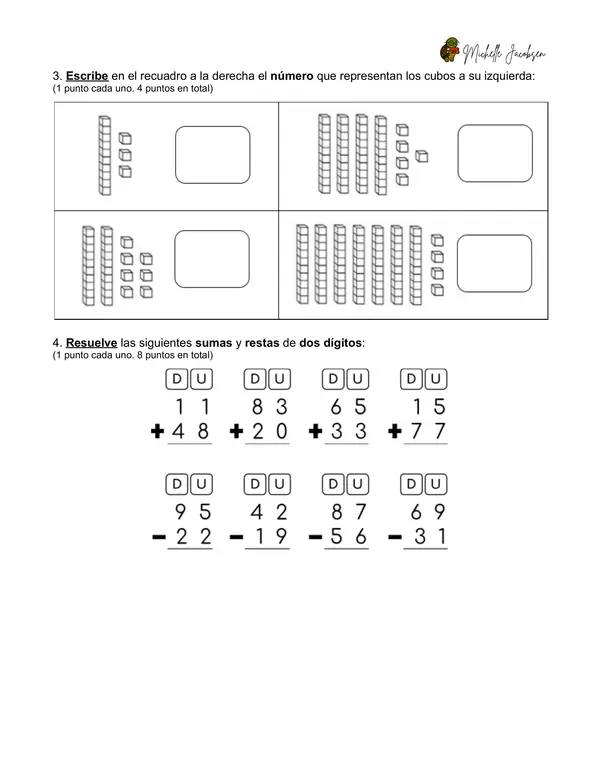 Prueba diagnóstica de Matemática, 2do básico