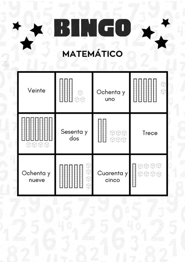 BINGO MATEMÁTICO