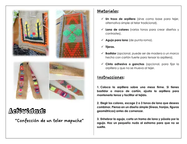 ARTES - Técnica textil: telar mapuche