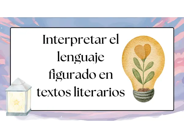 Lenguaje figurado y lenguaje literal 
