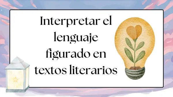 Lenguaje figurado y lenguaje literal 