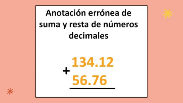 Cálculo de operatoria con números decimales