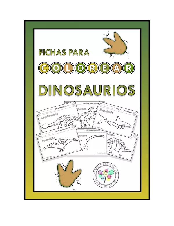 Fichas para colorear Dinosaurios 