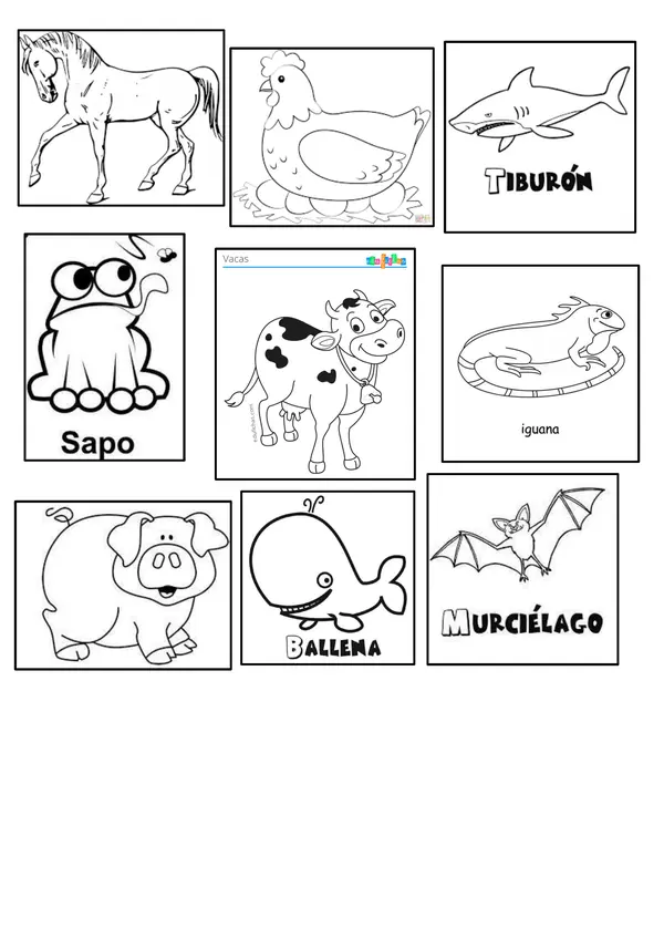 Set animales Unidad 2 Ciencias Naturales "seres vivos" Primero Básico