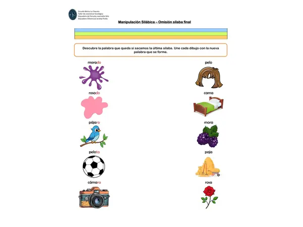 Manipulación silábica, omisión de sílaba final