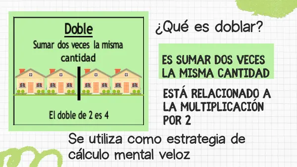 Doblar y la mitad.
