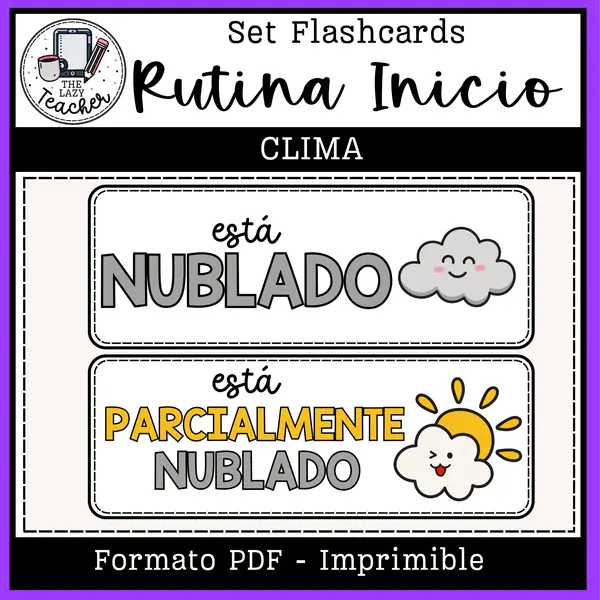 FLASHCARDS - RUTINA INICIO DE CLASE - ESPAÑOL