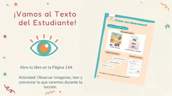 Leccion 20 "¿Cómo nos alimentamos?" 2° Básico