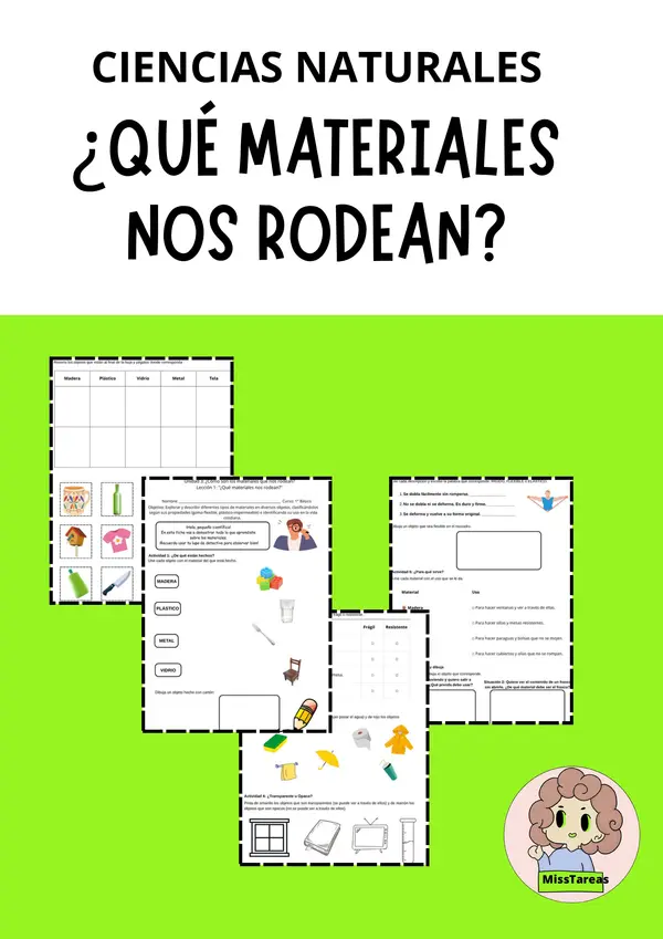 ¿Qué materiales nos rodean? 1° básico Ciencias Naturales