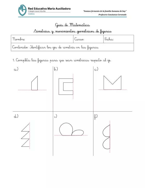 Simetría y movimientos geométricos de figuras (1)