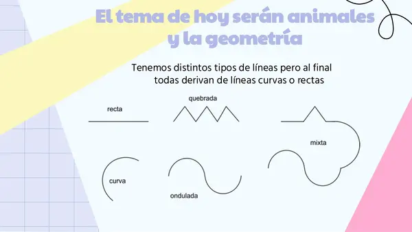 artes clase 4" tipos de lineas,1° líneas rectas"