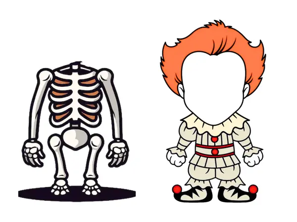 Plantillas para editar - Personajes de Halloween 