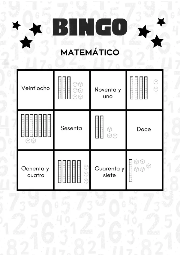 BINGO MATEMÁTICO