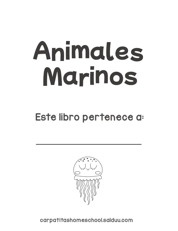 Libro Para Colorear Animales Marinos - PDF Imprimible
