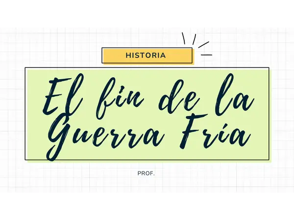 Presentación El fin de la Guerra Fría