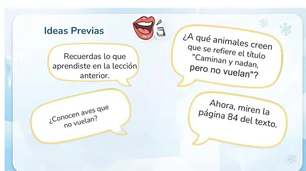 LECCION 5 "Caminan y nadan, pero no vuelan" 2° Básico Leo Primero