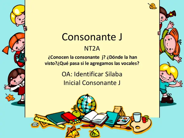 Juego consonante letra J