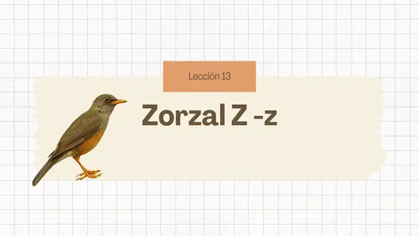 Lección 13: Zorzal