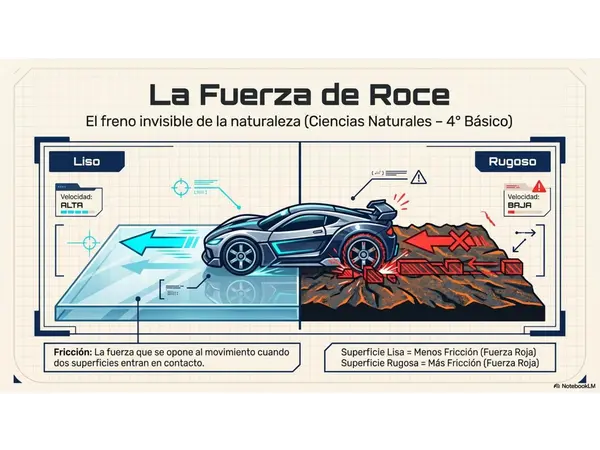 Clase 6: Fuerza de Roce | Diapositivas Ciencias 4° Básico