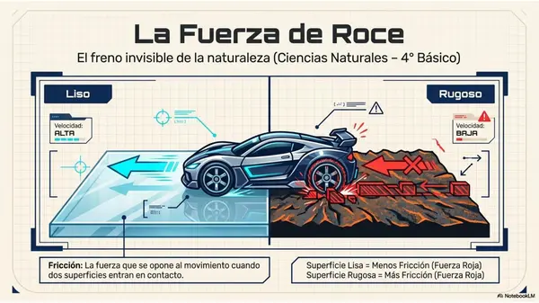 Clase 6: Fuerza de Roce | Diapositivas Ciencias 4° Básico