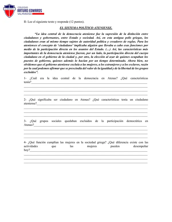 PRUEBA HISTORIA Y CIENCIAS SOCIALES