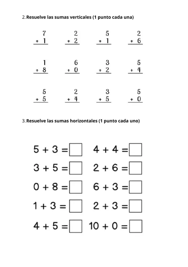 Evaluación de Matemáticas 