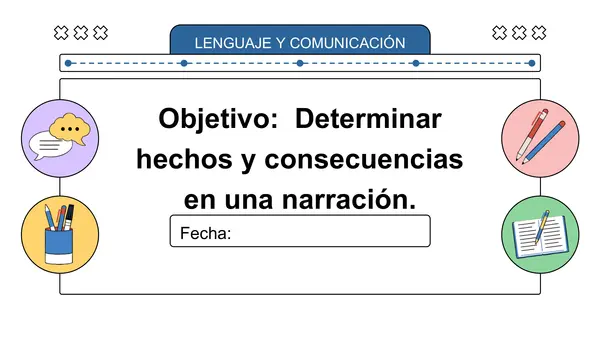 Dos clases de lenguaje "Identificar hechos y consecuencias en las narraciones" (Cuentos)