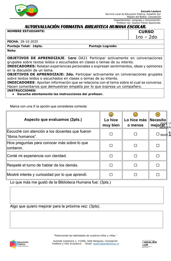 Autoevaluación