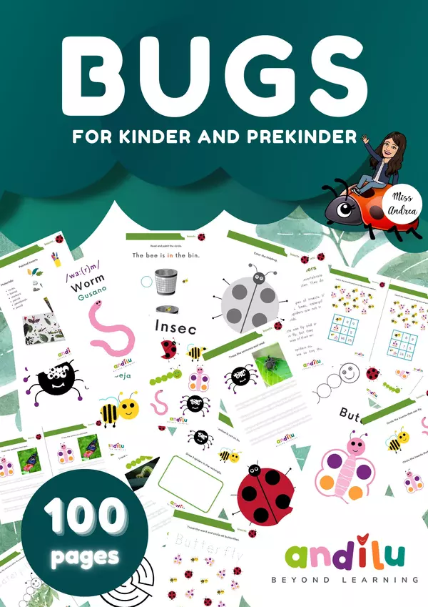 Bugs for Prekinder and Kinder Unit in English and Spanish