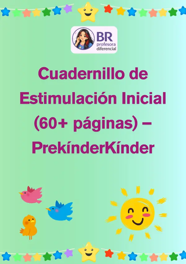 Cuadernillo de Estimulación Inicial (60+ páginas) – Prekínder/Kínder