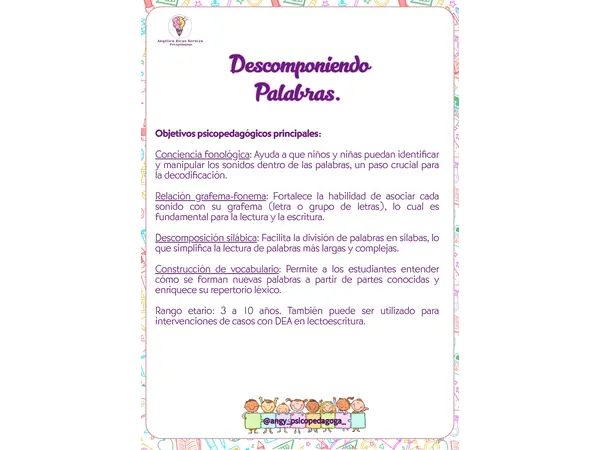 Descomponiendo palabras