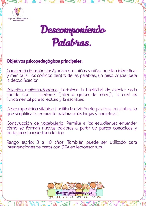 Descomponiendo palabras