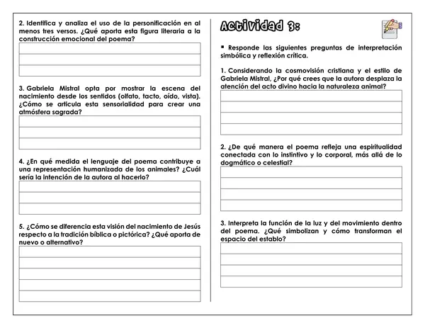 Guía de trabajo - Análisis e interpretación “Al llegar la medianoche” Gabriela Mistral