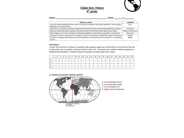 Prueba global 1 semestre 4to