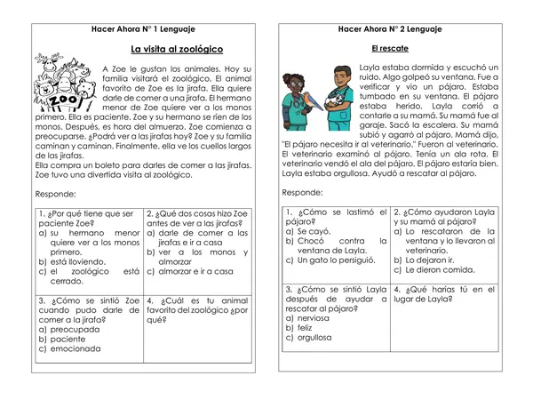 rutinas de lenguaje 3° básico 