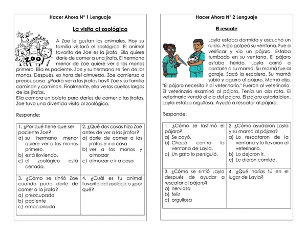 rutinas de lenguaje 3° básico 