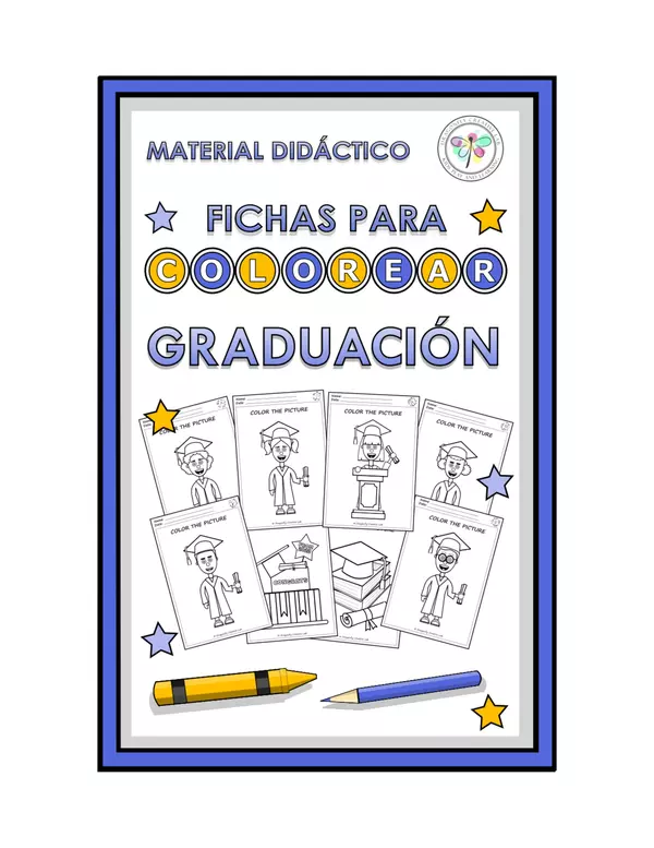Fichas para colorear Graduación Prom 2022