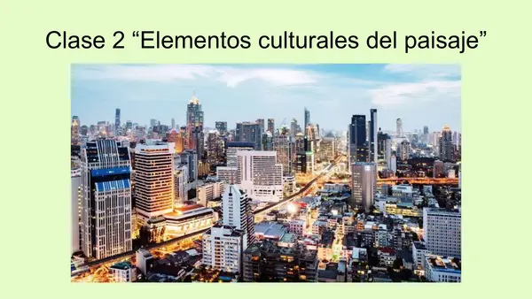 Elementos culturales del paisaje 
