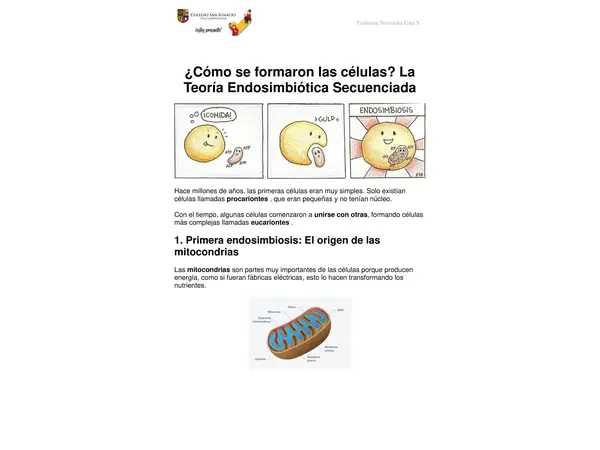 Teoría Endosimbiótica secuenciada (TES)