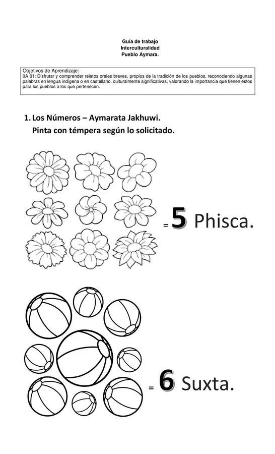 Guía de trabajo, Interculturalidad, Pueblo Aymara.