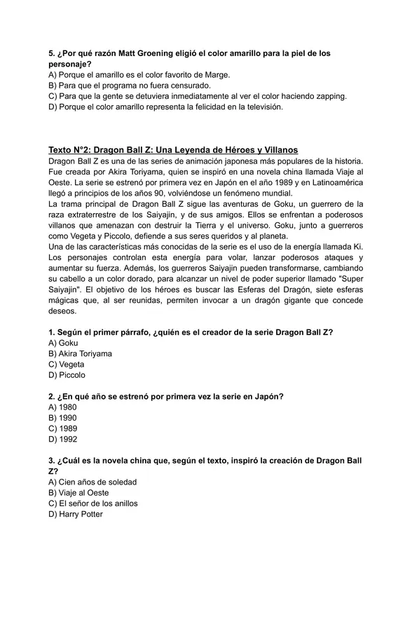 Ensayo comprensión lectora - tipo SIMCE - Cuarto Básico - LOCALIZAR INFORMACIÓN EXPLÍCITA