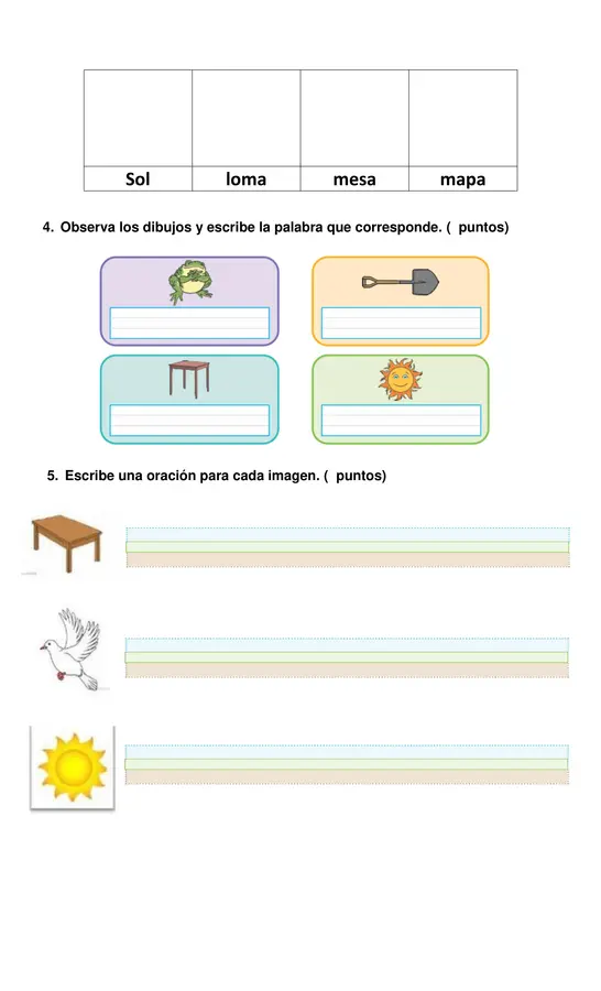 Evaluación Lenguaje y comunicación, de consonante L-M-S-P